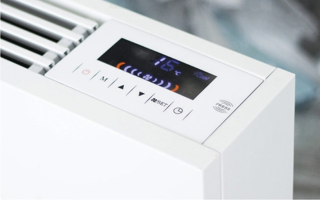 Unidade ventilo-convectora MyCon Silent Sleek de chão para um ar condicionado eficiente e silencioso.