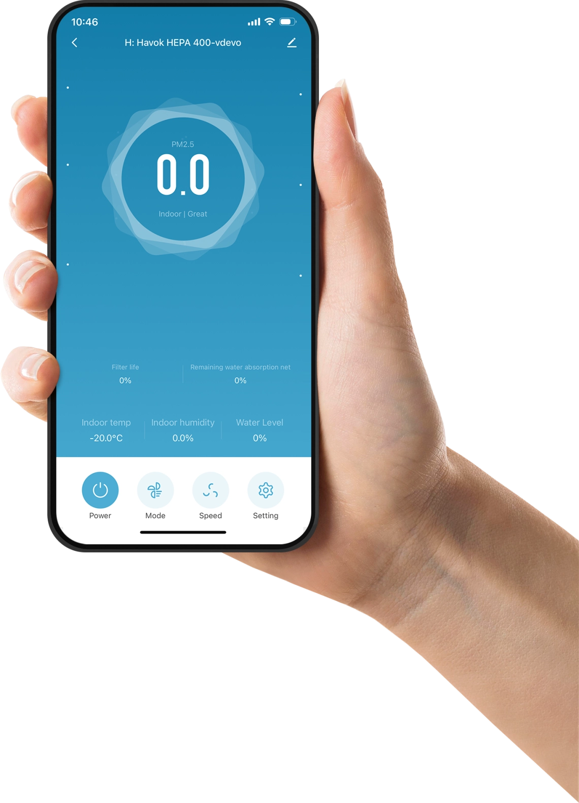 MyCond H:HAVOK HEPA 400 Wi-Fi integrado para controle