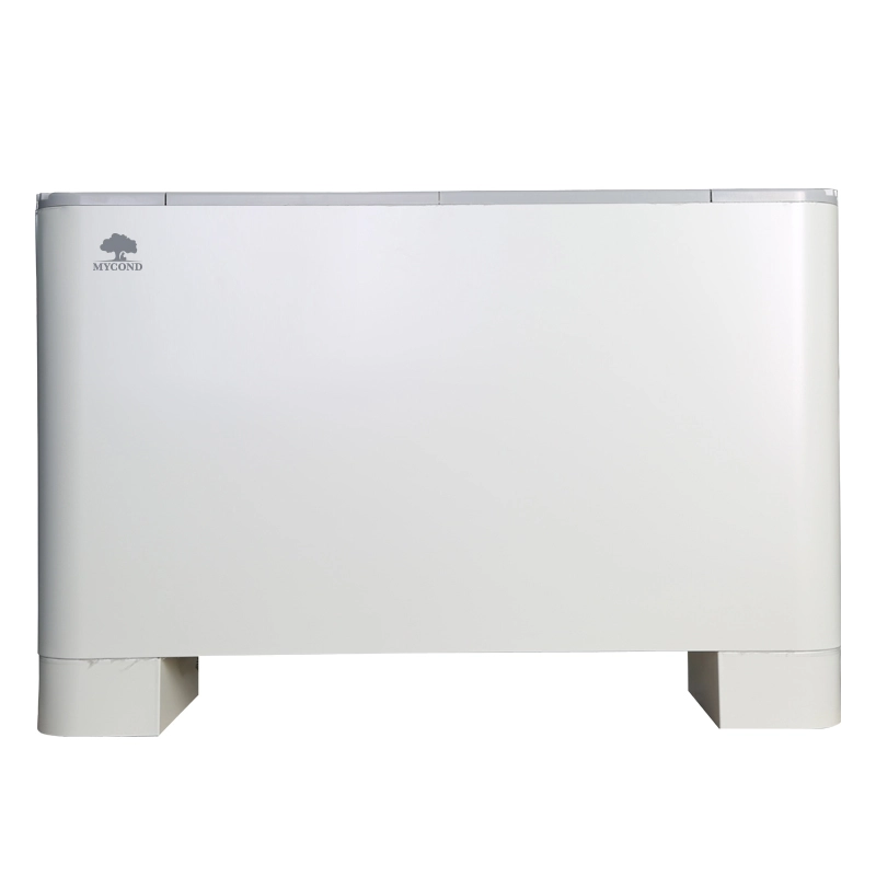 MyCond MCFF Unidade ventilo-convectora moderna montada no chão com um design elegante.