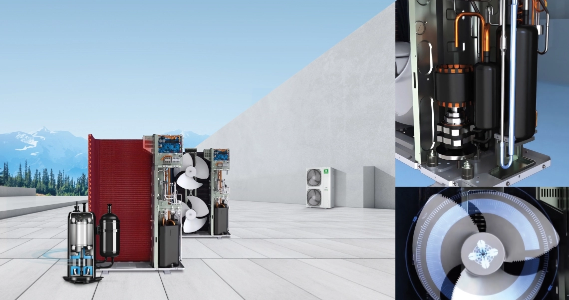 Tecnologia de inversor da estrutura do ventilador do compressor MyCond MRF S