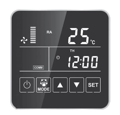 Painel de controlo da unidade de ventilação MyCond MVS***-DW