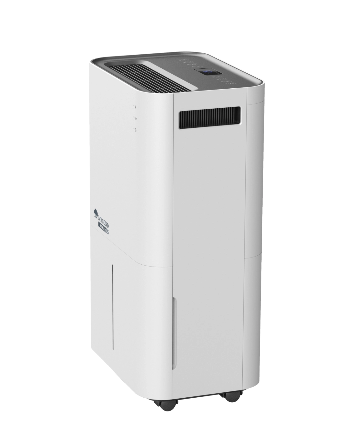 MyCond Roomer Eco 25 Desumidificador de ambiente compacto com painel de controlo moderno.