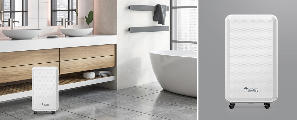 MyCond Roomer Smart 12 Um desumidificador compacto ideal para utilização na casa de banho.
