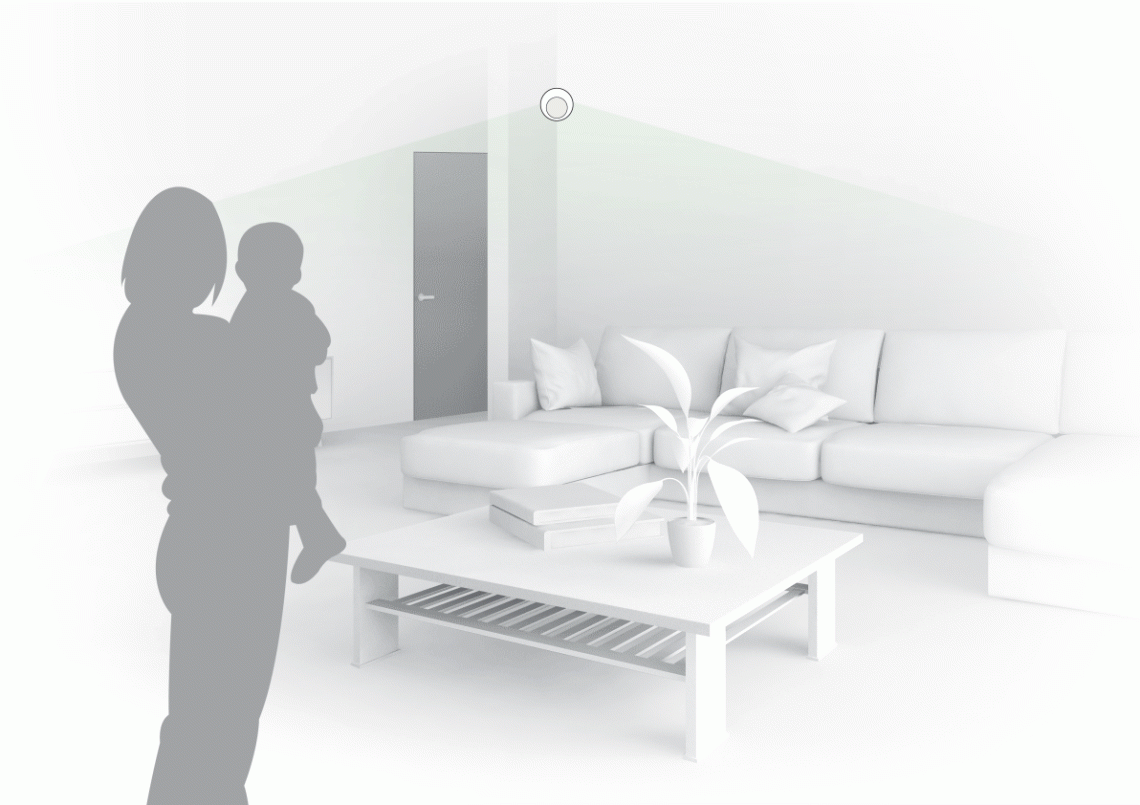 Sensor de movimento PIR MyCond Smart Zigbee para sistemas domésticos automatizados.