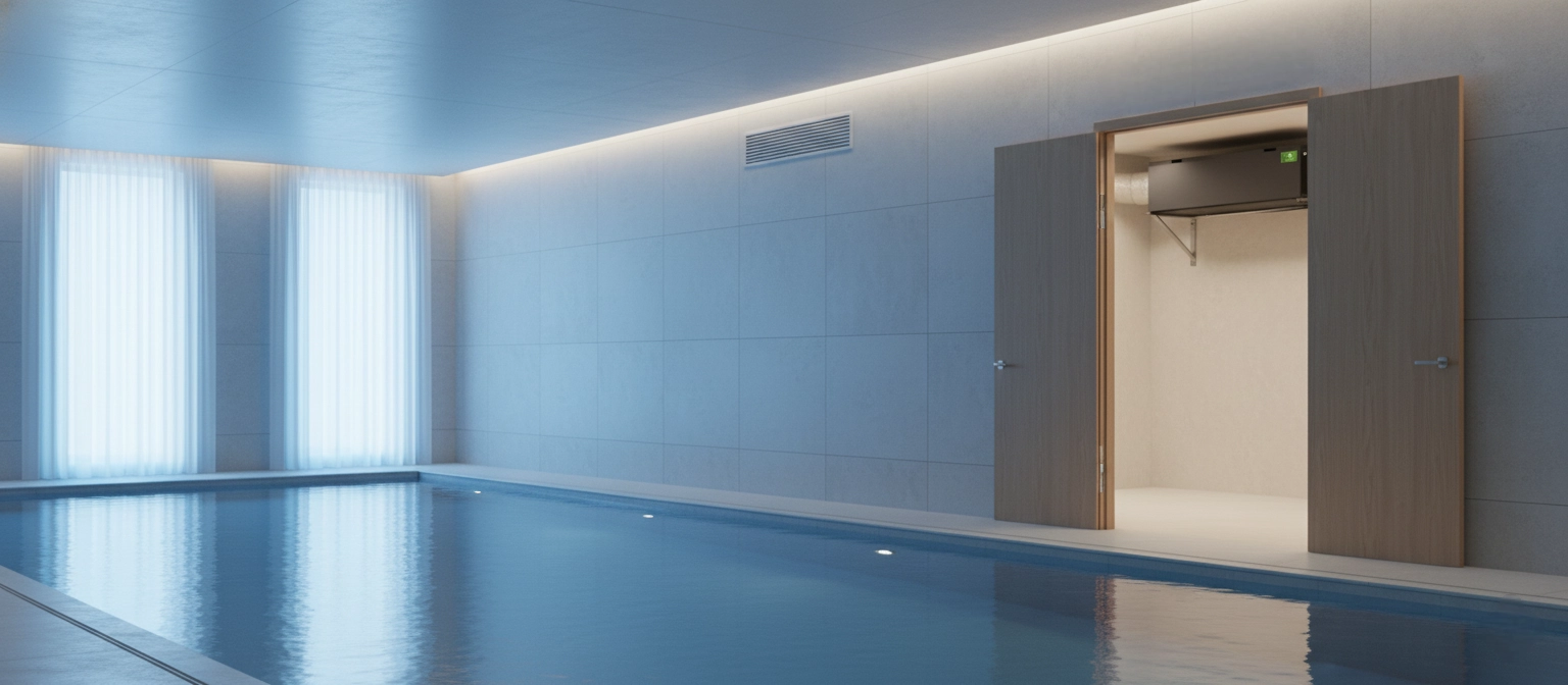 Desumidificador de canal para piscinas, atmosfera limpa e seca Mycond MSHAC